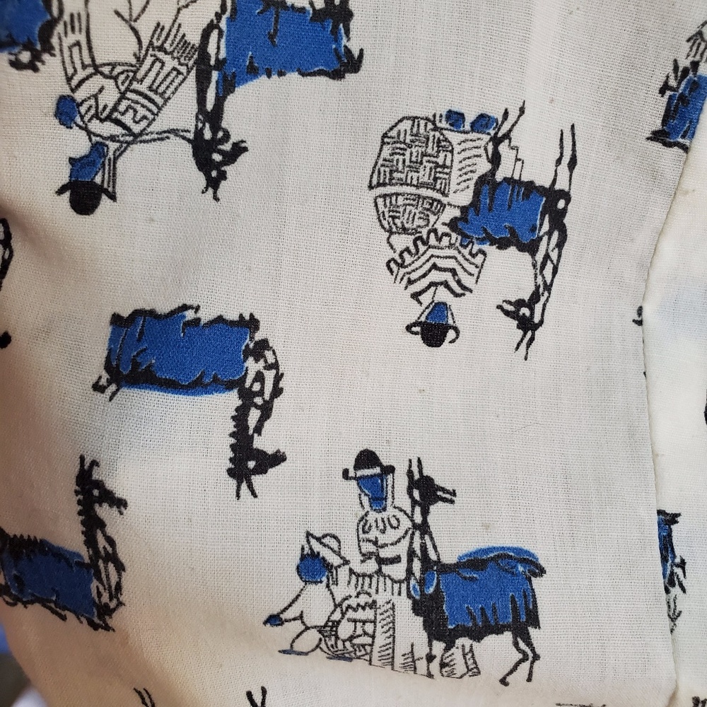 🐯Vintage Llama Print Skirt with belt sz M - Picture 2 of 11